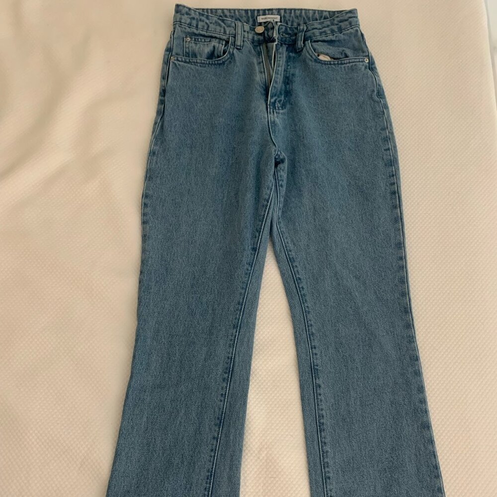 WeWoreWhat High Rise Straight Leg Jeans, Size 25